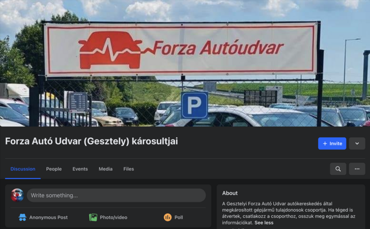 Kép: Facebook / Forza Autó Udvar károsultjai csoport