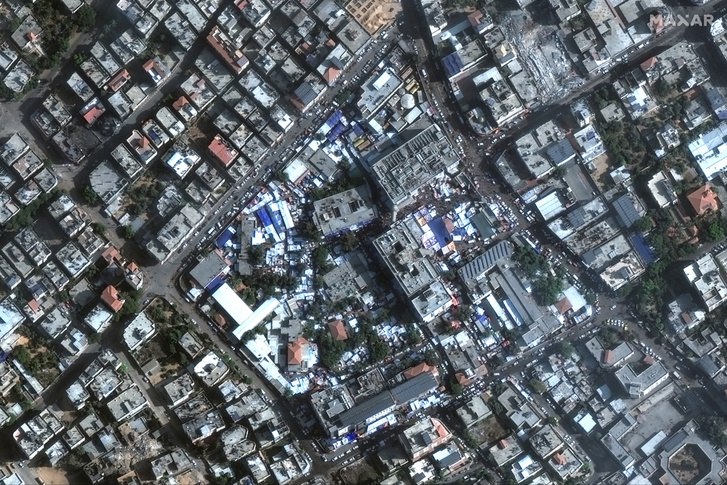 Műholdkép az al-Sifa kórházról 2023. november 7-én