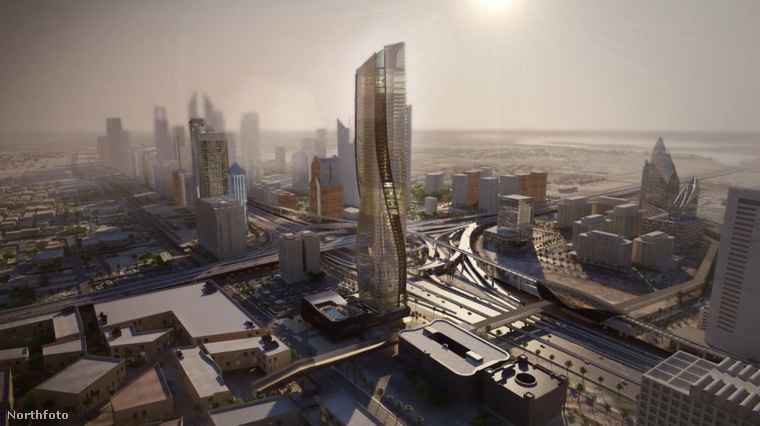 Elképesztő fejlettségüknek ékköve a most, Dubajban épülő Wasl Tower, ami a világ legmagasabb fenntartható felhőkarcolója lesz. (Fotó: Wasl Group / Northfoto)