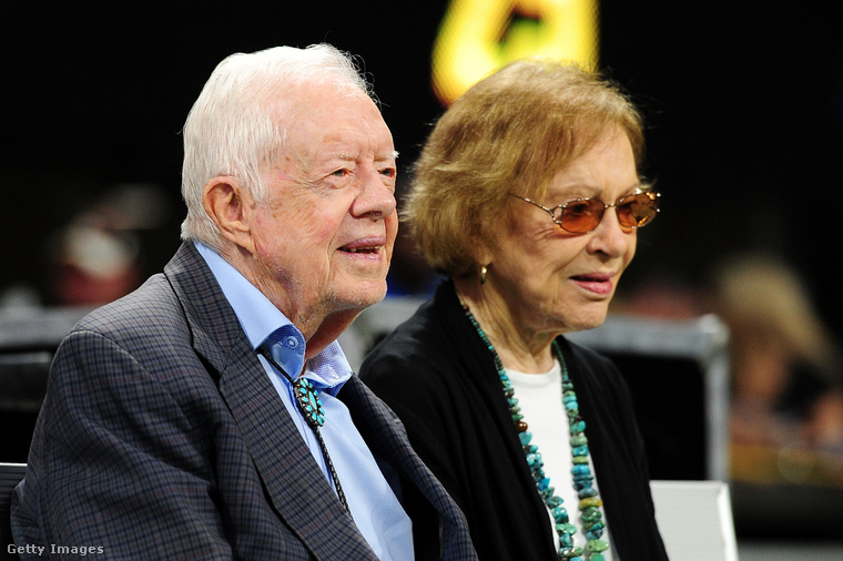 Jimmy Carter és felesége, Rosalynn Carter 2018-ban. (Fotó: Scott Cunningham / Getty Images Hungary)