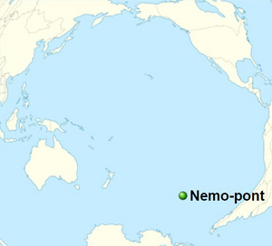 A Nemo-pont a Csendes-óceán déli részén található
