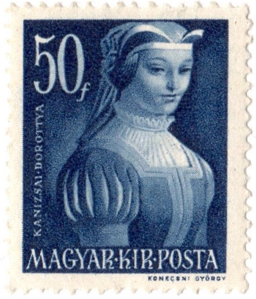 Magyarországi postai bélyeg, 1944-es kiadás, rajta Kanizsai Dorottya