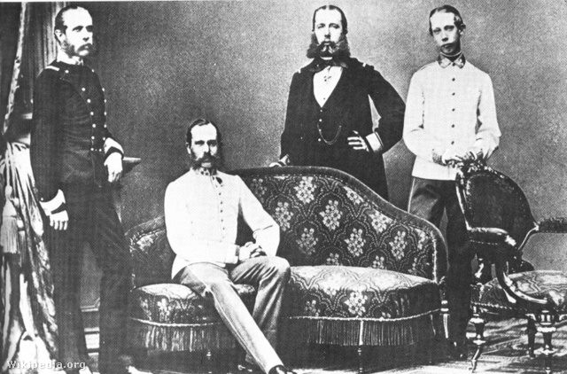 Ferenc József és testvérei 1860-ban.