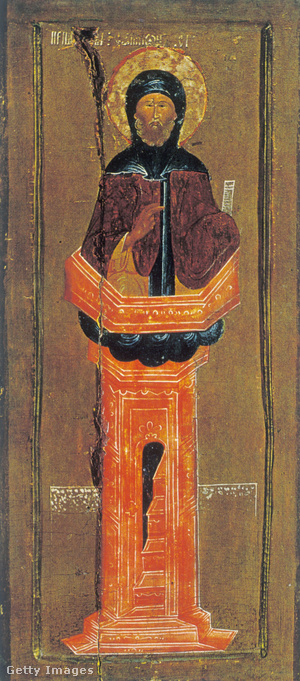 Egy, a szentet ábrázoló orosz ikon a 16. századból