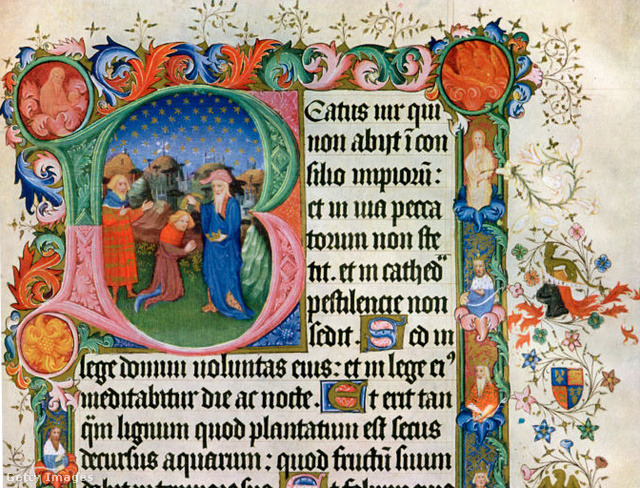 Dávid általában is gyakori szereplője volt a korabeli zsoltároskönyvek illusztrációinak, mint ennek a XV. századi példánynak az esetében is látható