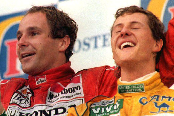 Gerhard Berger és Michael Schumacher 1992-ben