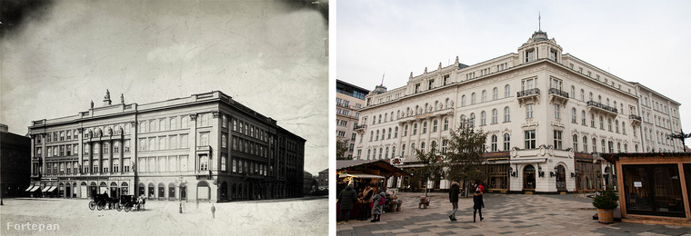 1900 körül - A Gerbeaud-ház a Vörösmarty téren