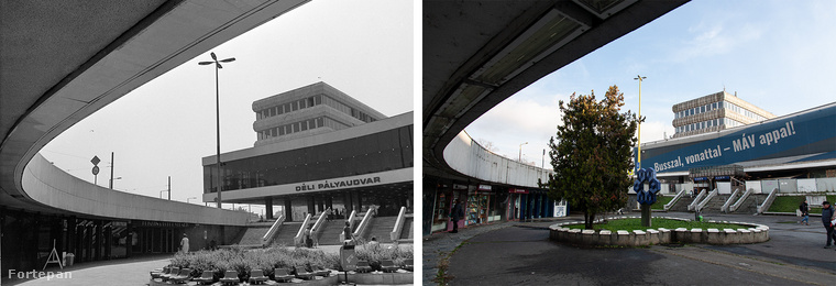 1976 - A Déli pályaudvar 1976-ban és most, jóval szomorúbb állapotban