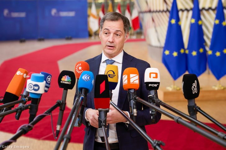 Alexander De Croo a brüsszeli EU-csúcson 2023. december 15-én
