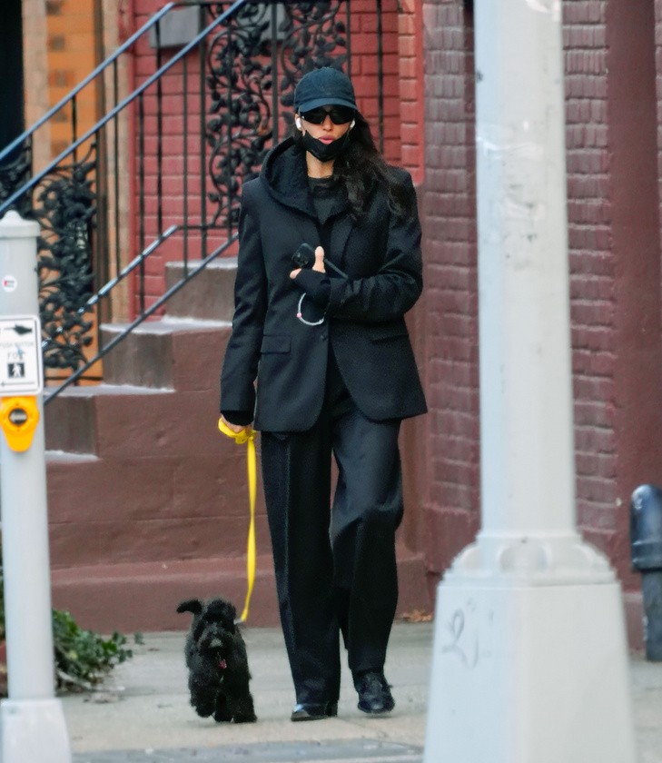 Irina Shaykot kutyasétáltatás közben látták New Yorkban