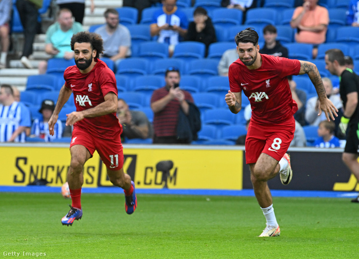 Mohamed Szalah és Szoboszlai Dominik a Liverpool két élharcosa – a pályán töltött percekben mindenképpen.