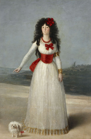 A kép egyik lehetséges modellje, Alba hercegnője (Francisco Goya festménye)