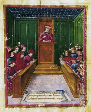 Joghallgatók Bolognában a 15. században