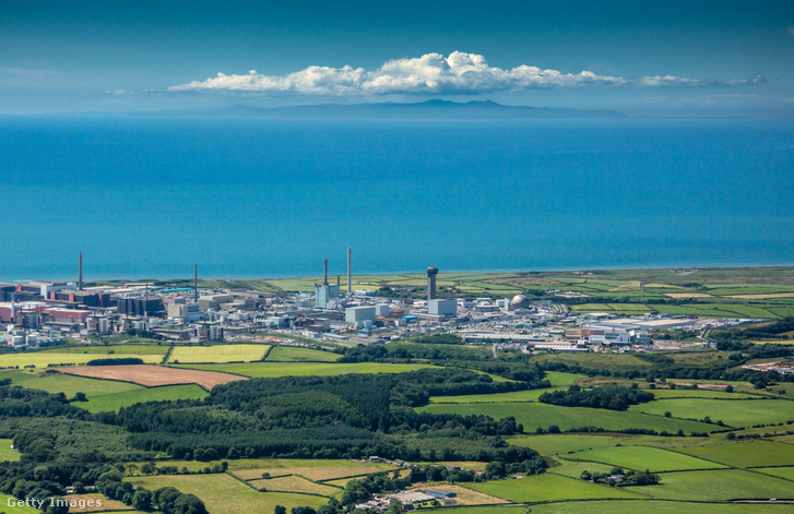 Légi felvétel a Sellafield nukleáris üzemanyag-feldolgozó telephelyről 2017. július 13-án az angliai Seascale-ben