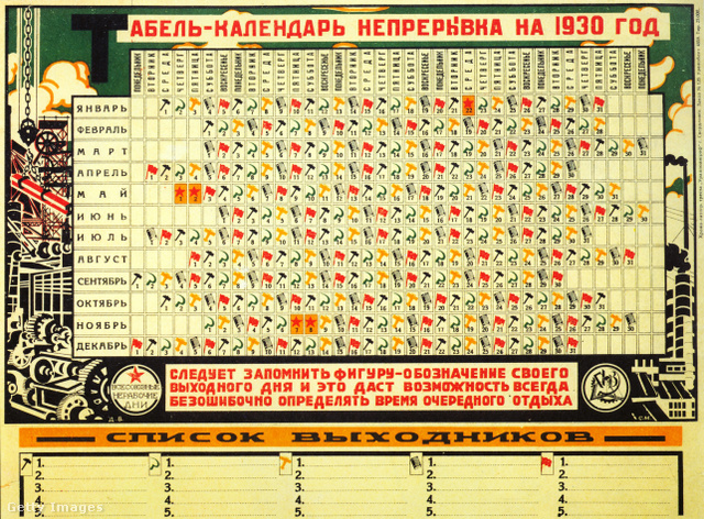 Bolsevik naptár 1930-ból