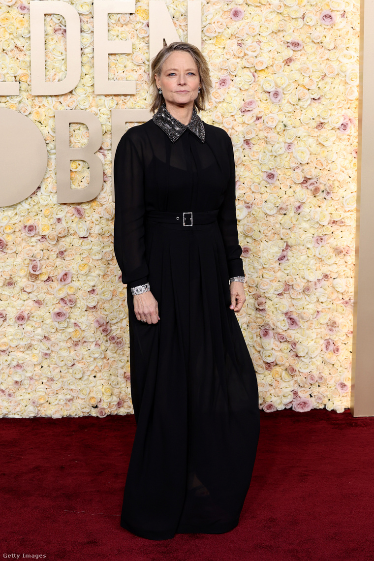 Jodie Foster a Golden Globe-on 2024-ben. (Fotó: Monica Schipper/GA / Getty Images Hungary)