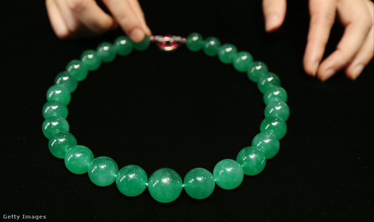 A Hutton-Mdivani Jadeite Beads nyakék. (Fotó: South China Morning Post / Getty Images Hungary)