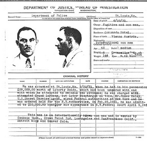 A szélhámost 1935-ben tartóztatták le