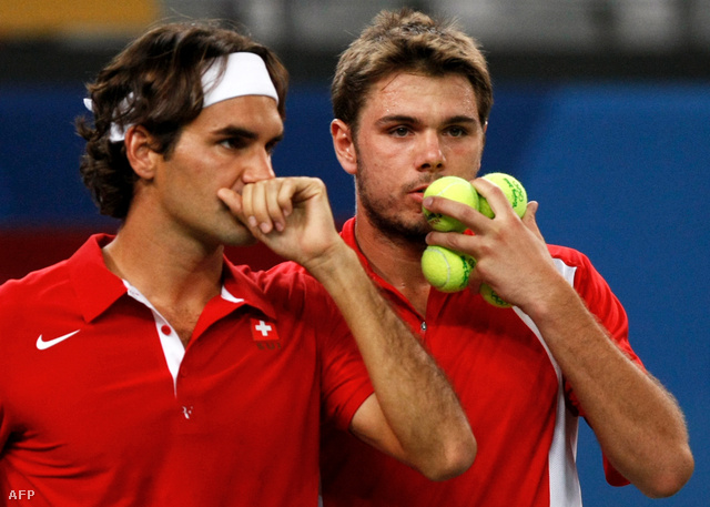 Wawrinka és Federer Pekingben 2008-ban