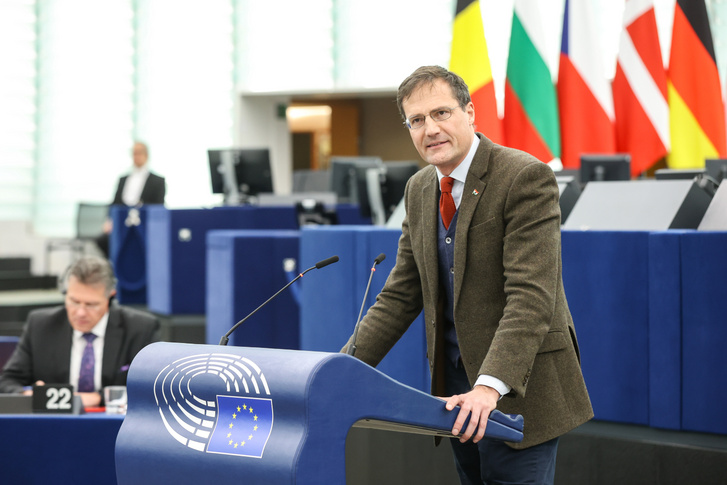 Gyöngyösi Márton felszólal az Európai Parlament plenáris ülésén 2024. január 17-én
