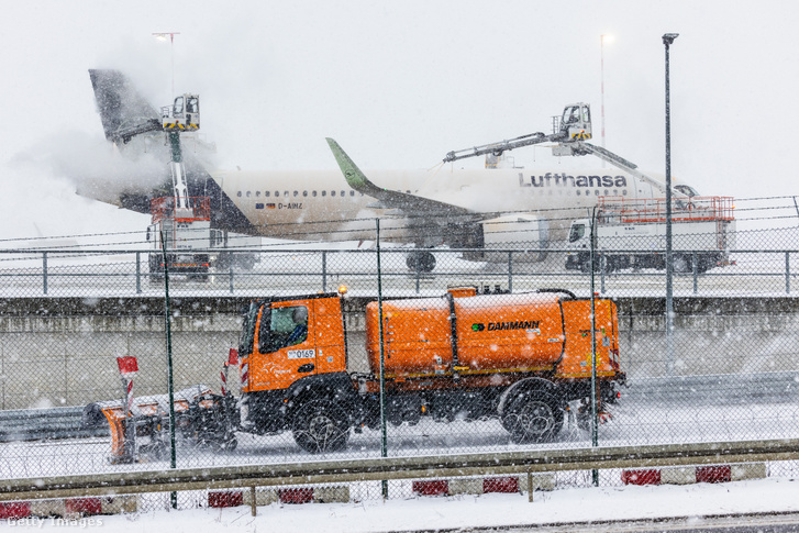 A frankfurti repülőtér 2024. január 18-án