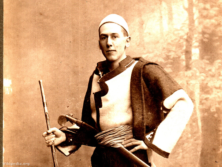 Nopcsa Ferenc albán harci öltözetben – 1913 körül