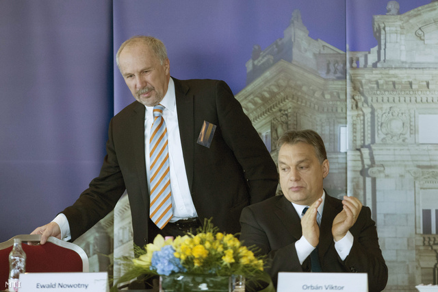 Ewald Nowotny és Orbán Viktor