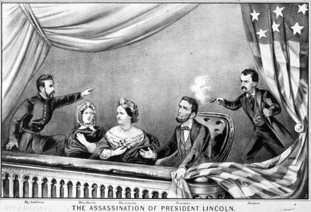 Abraham Lincolnt 1865-ben egy színházi előadás közben gyilkolták meg