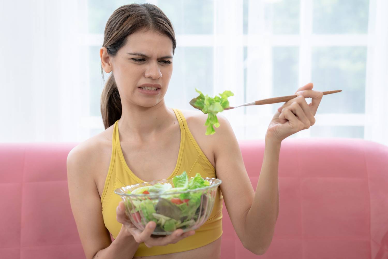zöldséget utáló nő