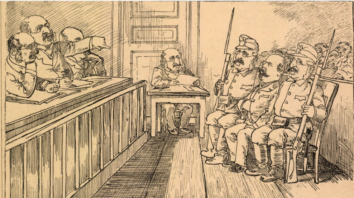 Korabeli illusztráció a Borsszem Jankó című vicclapból, 1888. június 18.