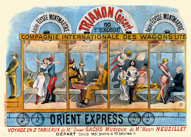 Párizsban 1895-ben plakátokon népszerűsítették a hálófülkés vonatokat