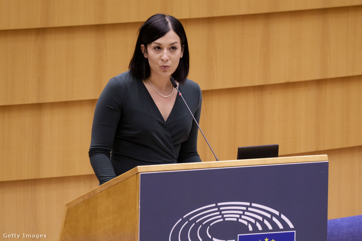 Cseh Katalin magyar európai parlamenti képviselő beszédet mond az Európai Parlament ülésén a Paul-Henri Spaak épületében Brüsszelben, Belgiumban 2021. január 20-án
