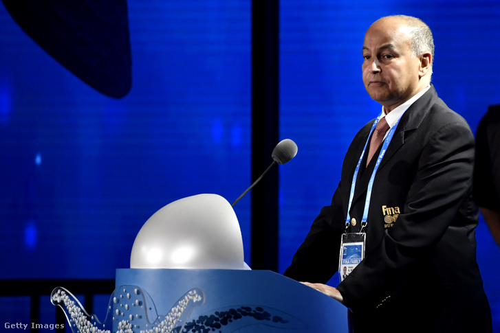 Huszain al-Muszallam, a FINA úszó-világbajnokság megnyitóünnepségén 2021. december 16-án