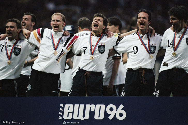 Németország ünnepelhetett az 1996-os Európa-bajnoki döntő után