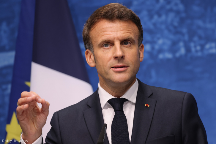 Emmanuel Macron 2022. június 28-án