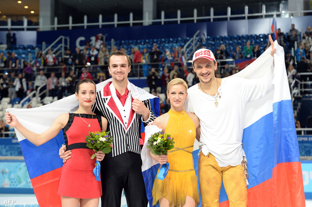 Xenia Sztolbova, Fjodor Klimov, Tatyana Voloszozsar és Makszim Trankov