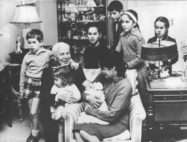 A népes Chaplin család; a párnak 8 gyereke született