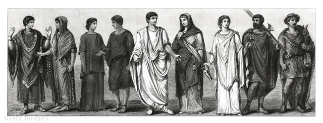 A tunika és a tóga voltak a rómaiak leggyakrabban viselt ruhadarabjai
