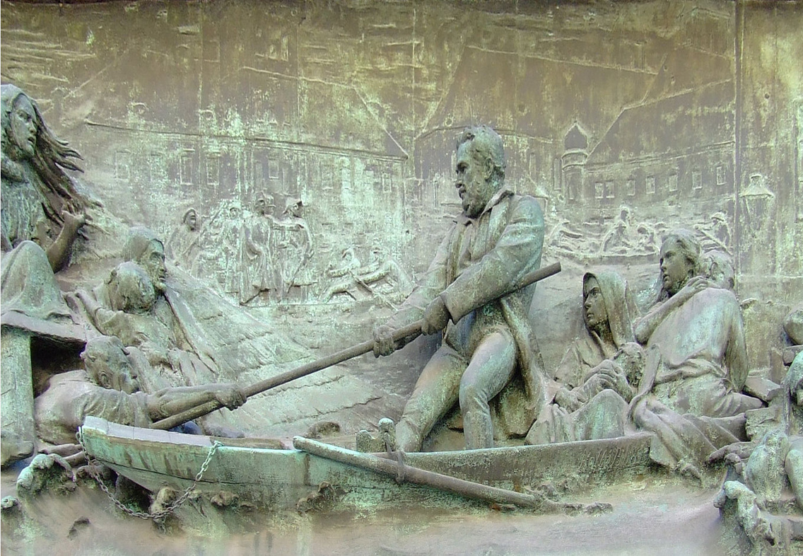 A Wesselényi-emlékmű részlete, Ferenciek tere