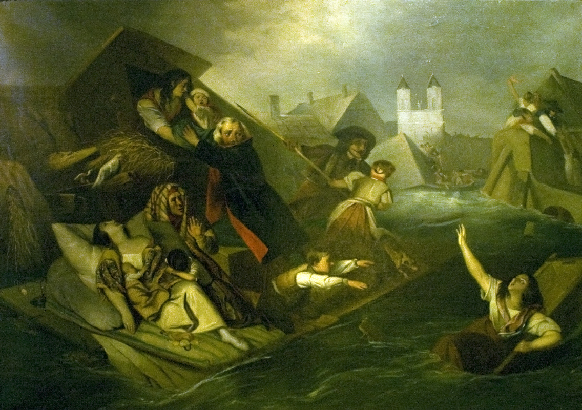 Matthias Ranftl festménye az 1838-as árvízről
