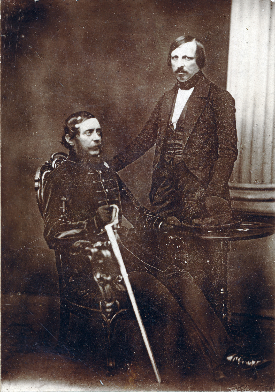 Kossuth Lajos és titkára, Pulszky Ferenc, 1852