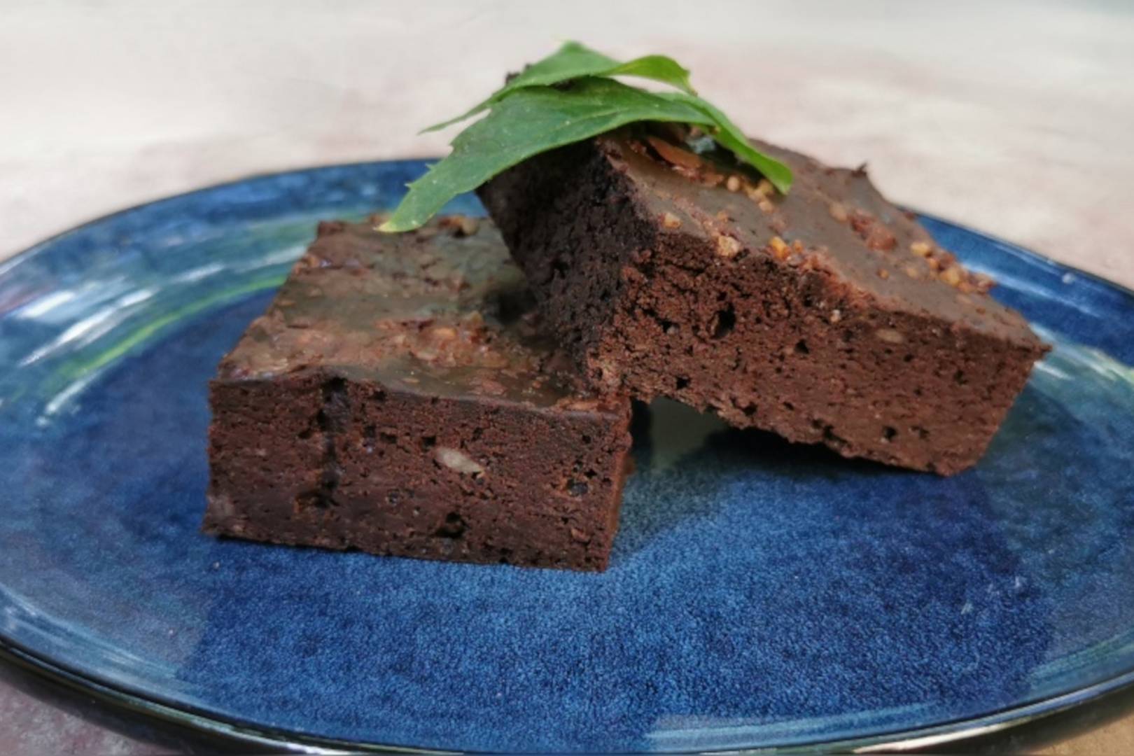 Banános brownie.