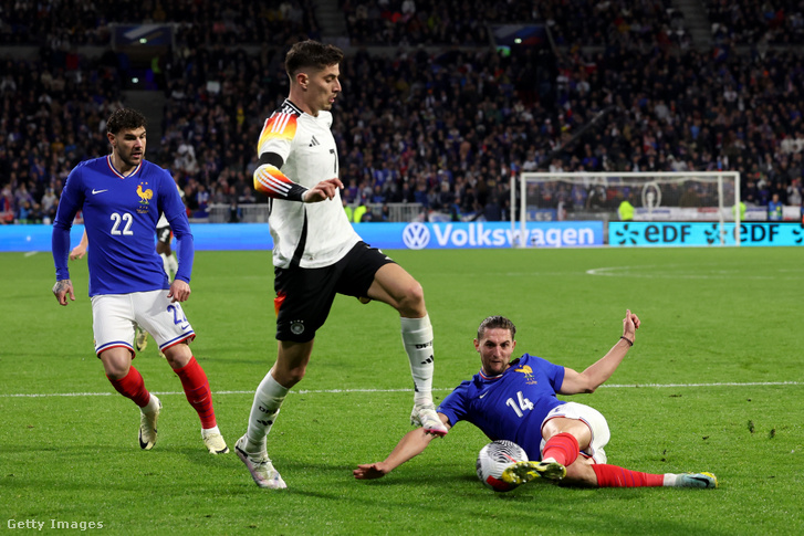 Kai Havertz (fehér mezben) lőtte a németek második gólját Franciaország ellen