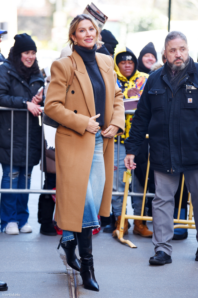Gisele Bündchen a The View című talkshow New York-i stúdiója előtt került a paparazzik szem elé