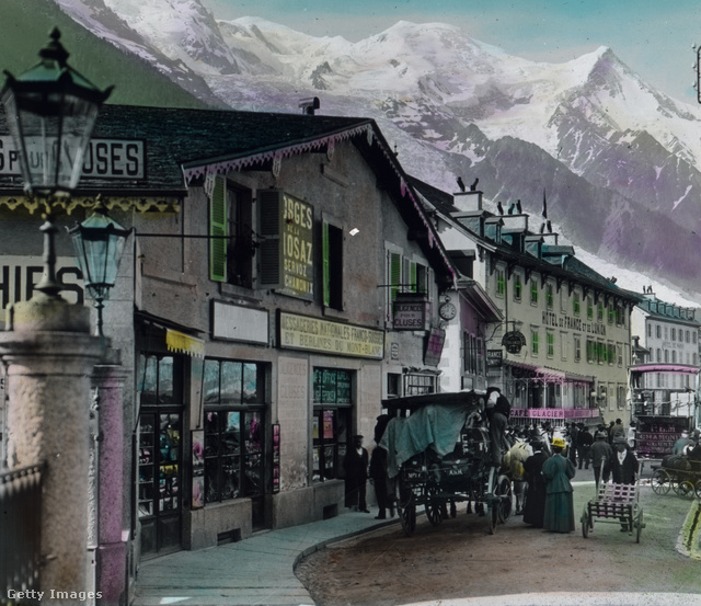Chamonix, az alpesi városka a 19. század végén