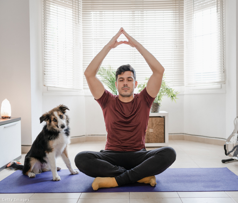 Az arousal-csökkentő tevékenységek, mint például a jóga vagy a meditáció kiválóan csökkentették a feszültséget. (Fotó: Rawlstock / Getty Images Hungary)