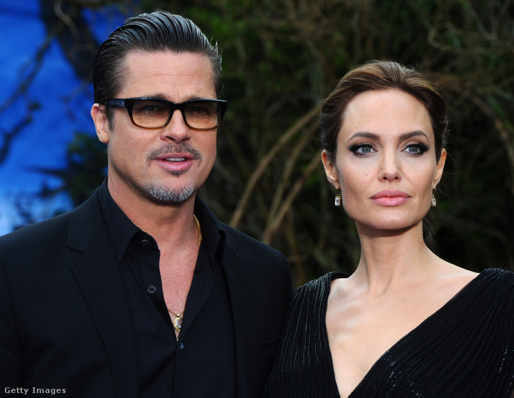 Brad Pitt és Angelina Jolie 2014. május 8-án Londonban