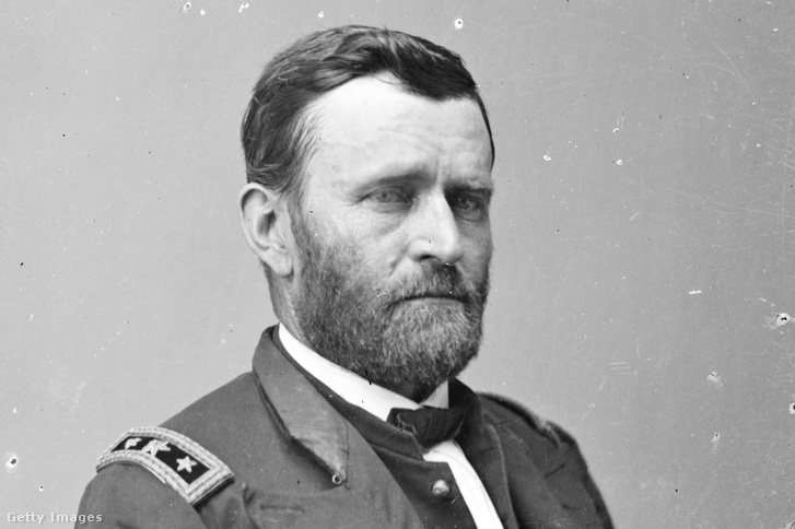 Ulysses S. Grant elnök (1822-1885) portréja, az Egyesült Államok 18. elnöke és az Unió hadseregének parancsnoka az amerikai polgárháború alatt, 1860 környékén