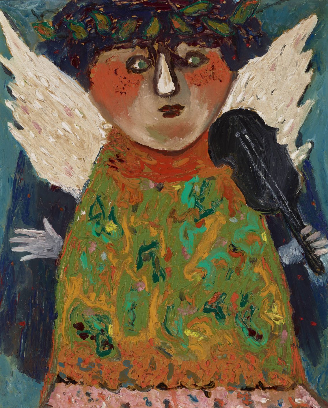 Anna Margit: Angyal, 1968, olaj, vászon, 51×41 cm, Kolozsváry-gyűjtemény, Győr