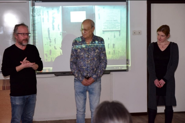 Papp Richárd kulturális antropológus (balról), Csepeli György szociológus és Sükösd Anikó társadalomkutató